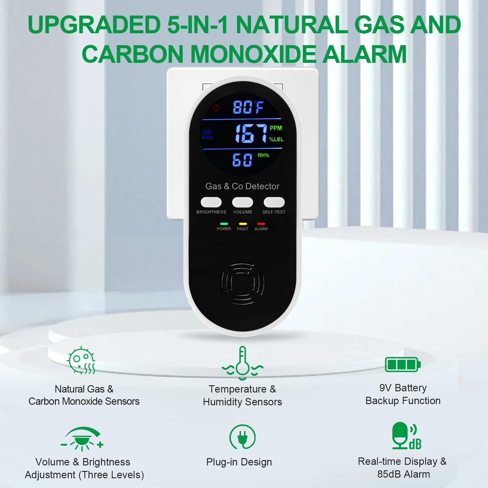 Detector de Gás e Monóxido de  - Co Detector Plug avaliação e preço