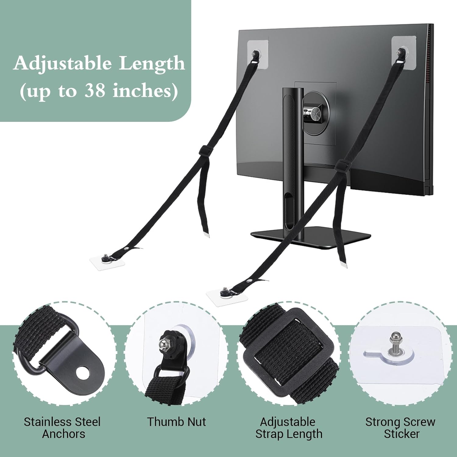Correias de segurança ajustáve - Earthquake Anchor Strap avaliação e preço